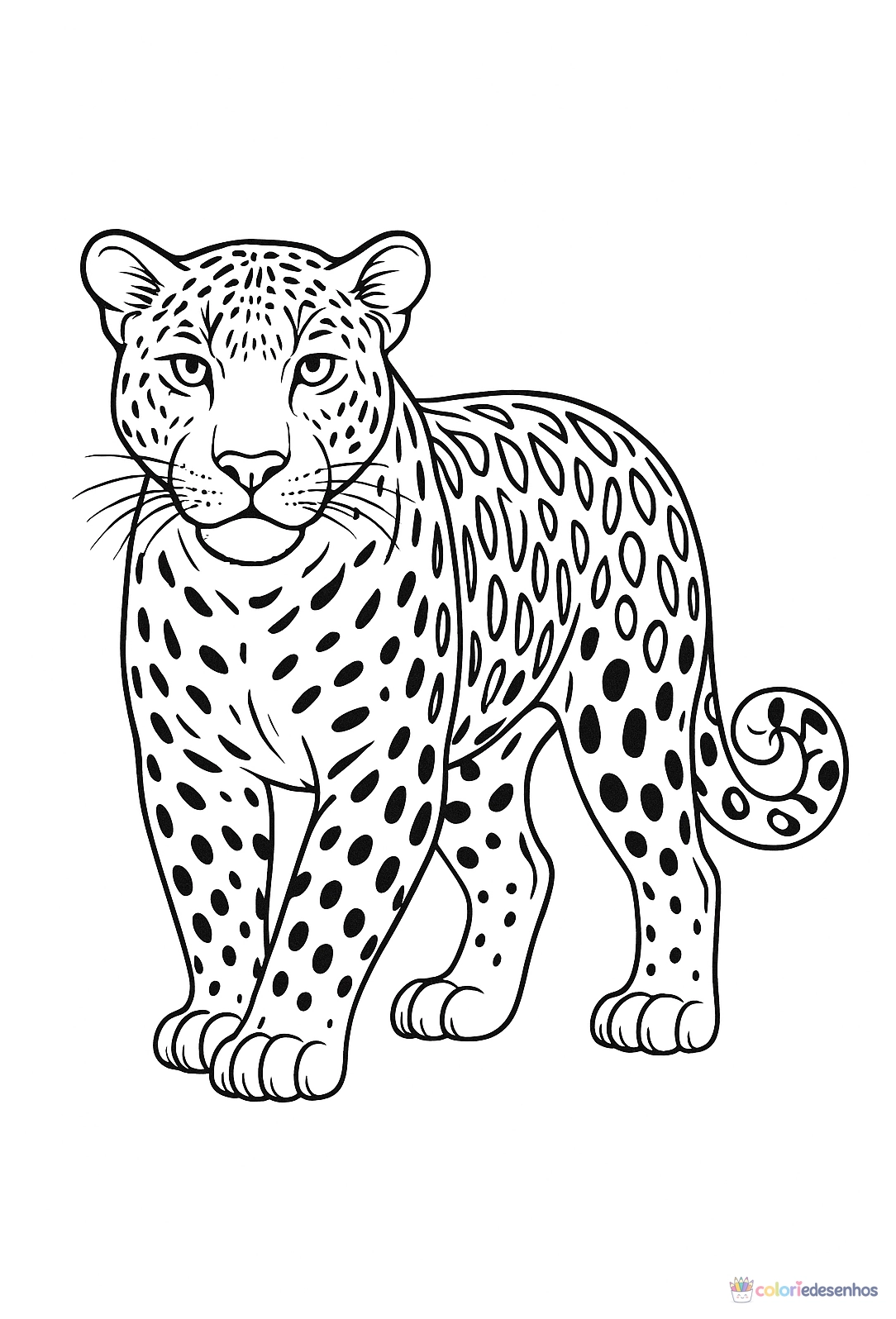 Desenhos de Onça para colorir