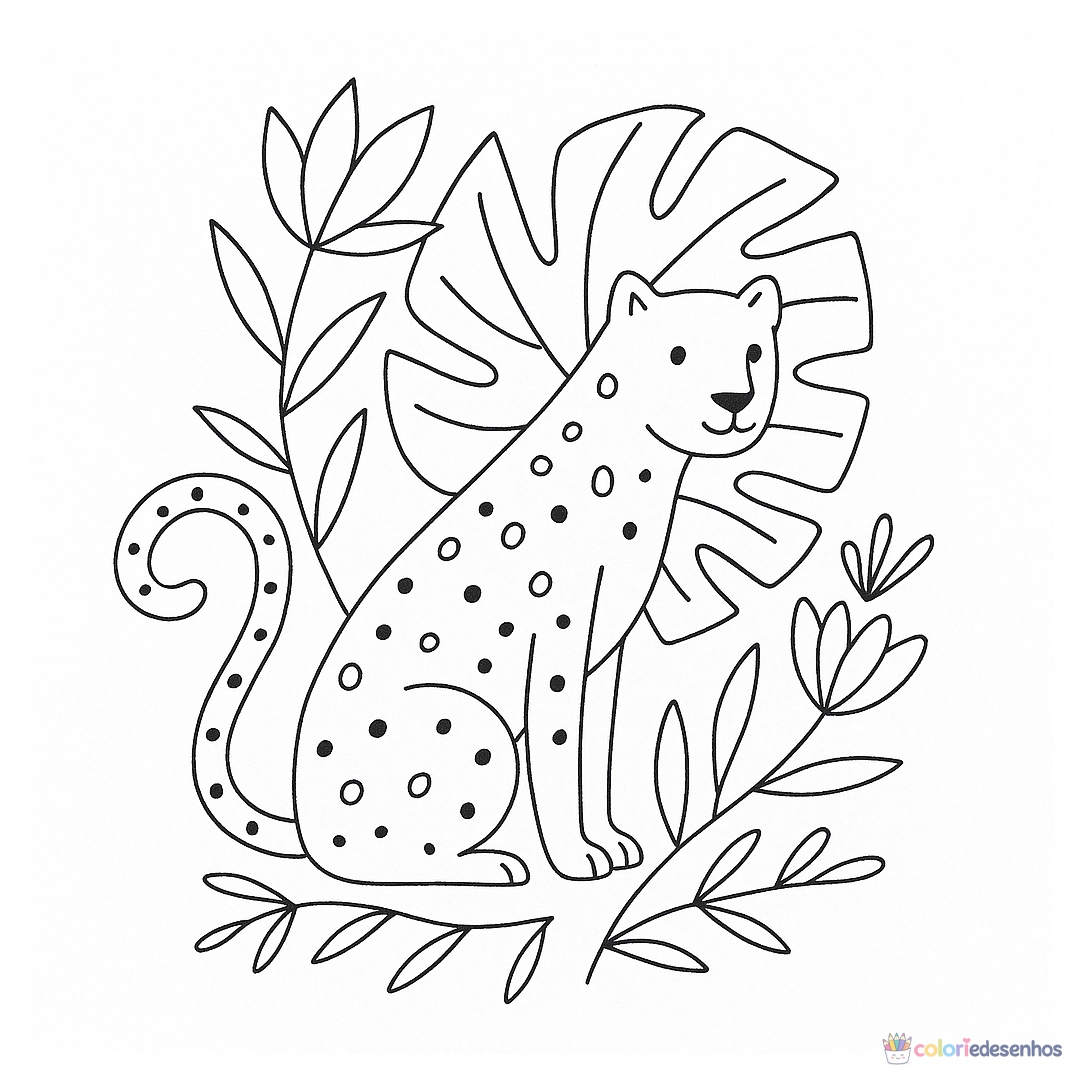 Onça para colorir