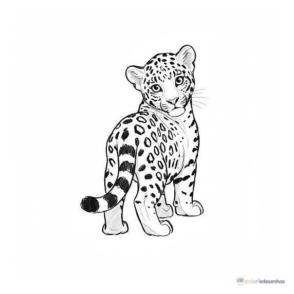 Onça para colorir