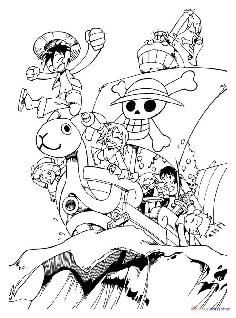 One Piece para colorir