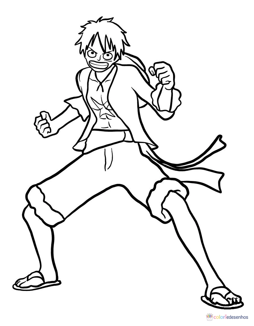Luffy para colorir