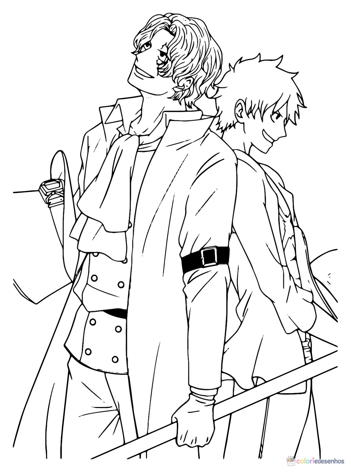 Luffy para colorir