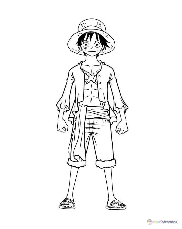 Luffy para colorir