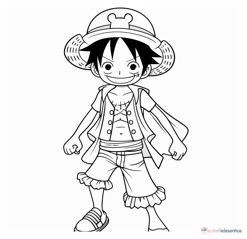 Luffy para colorir
