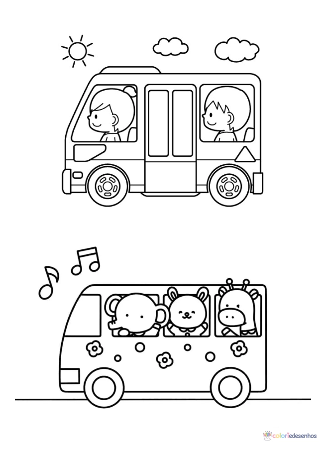Ônibus para colorir