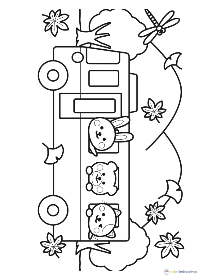 Ônibus para colorir