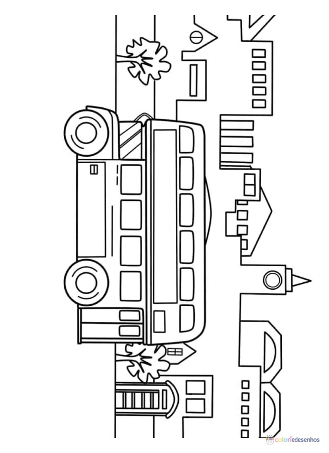 Ônibus para colorir