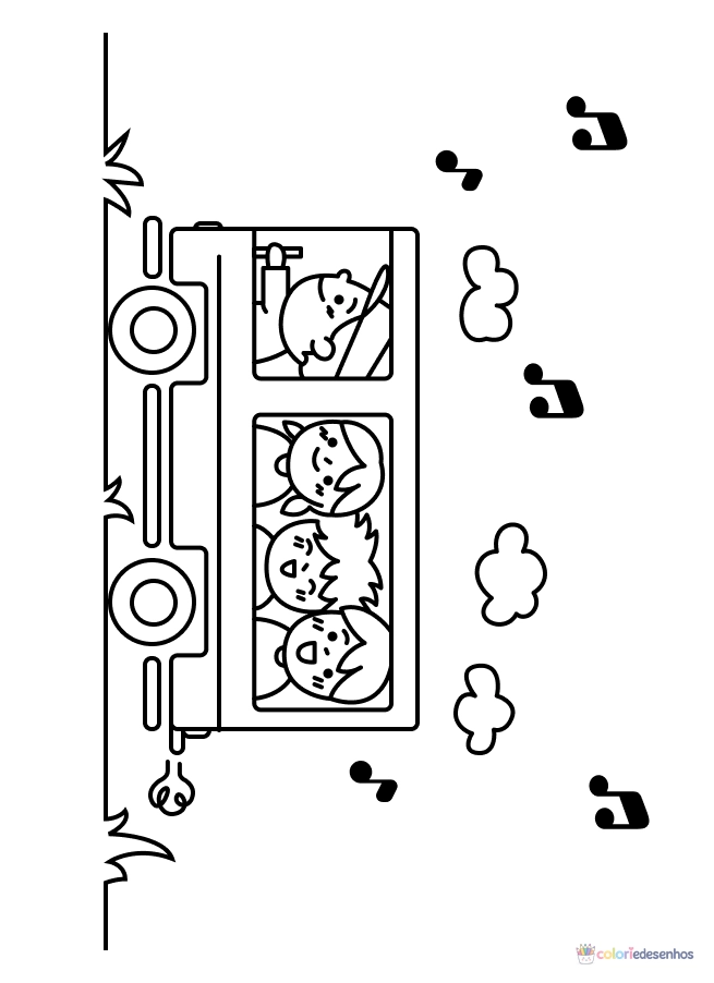 Ônibus para colorir