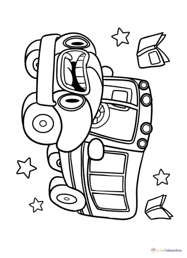 Ônibus para colorir