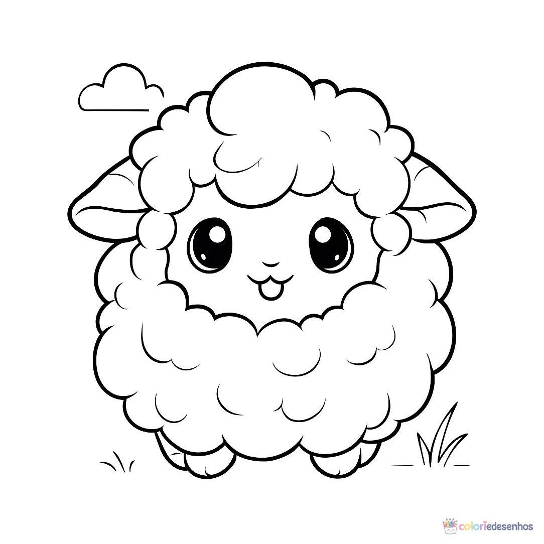 Ovelha para imprimir e colorir para colorir