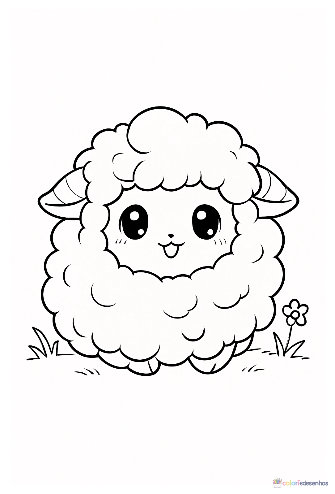 Ovelha para imprimir e colorir para colorir