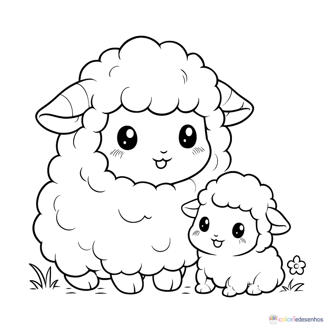 Ovelha para imprimir e colorir para colorir