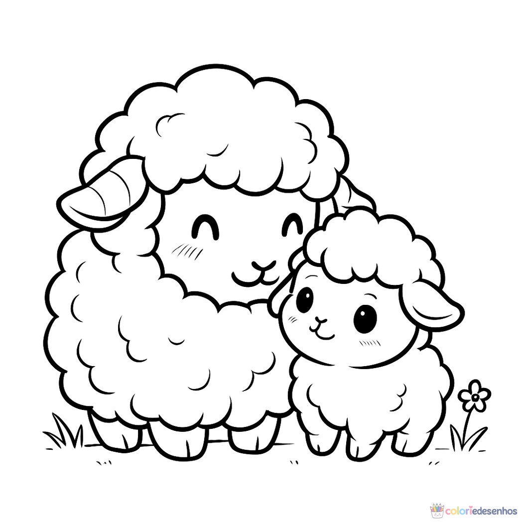 Ovelha para imprimir e colorir para colorir
