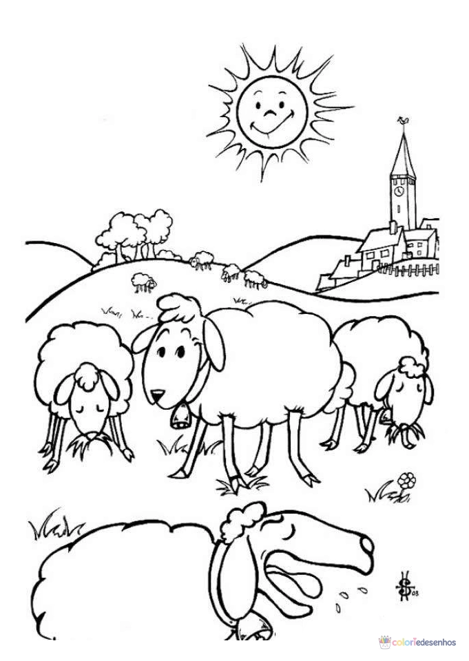 Ovelha para colorir