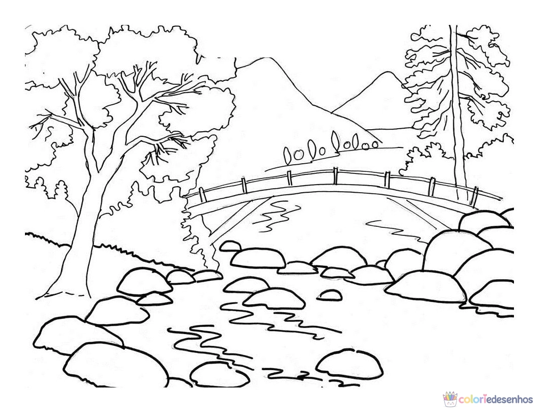 Paisagens para colorir