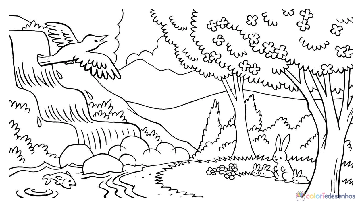 Paisagens para colorir