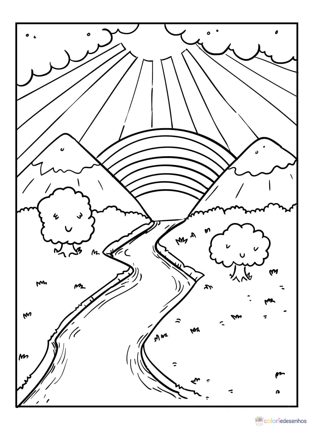Paisagens para colorir