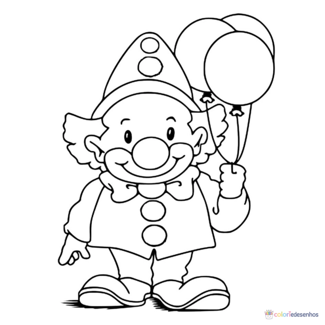 Palhaço para colorir