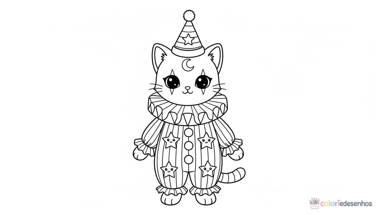 Palhaço para imprimir e colorir para colorir