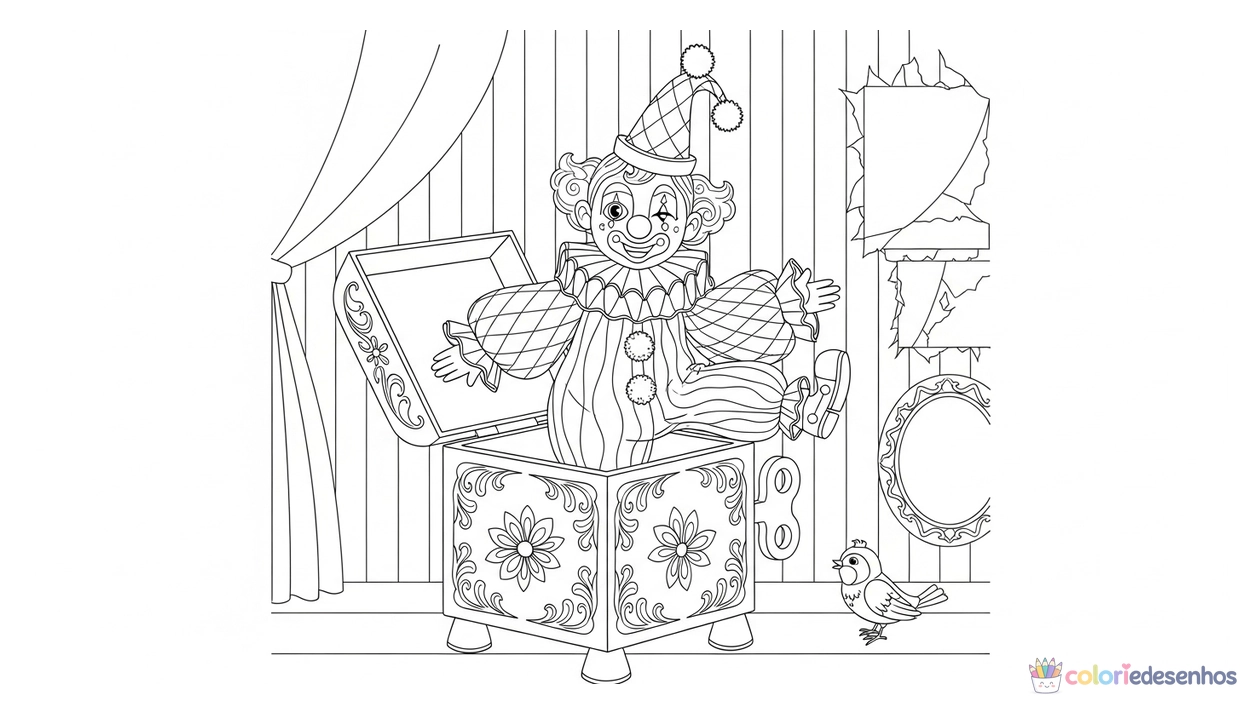 Palhaço para imprimir e colorir para colorir
