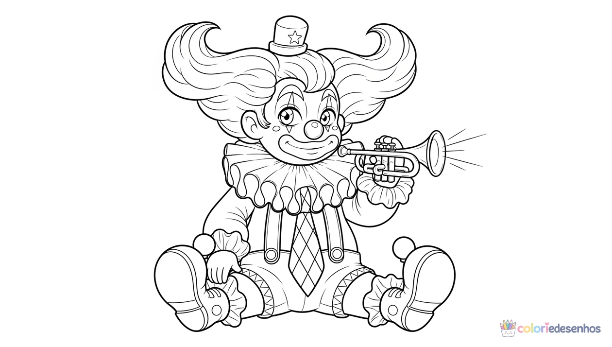 Palhaço para imprimir e colorir para colorir