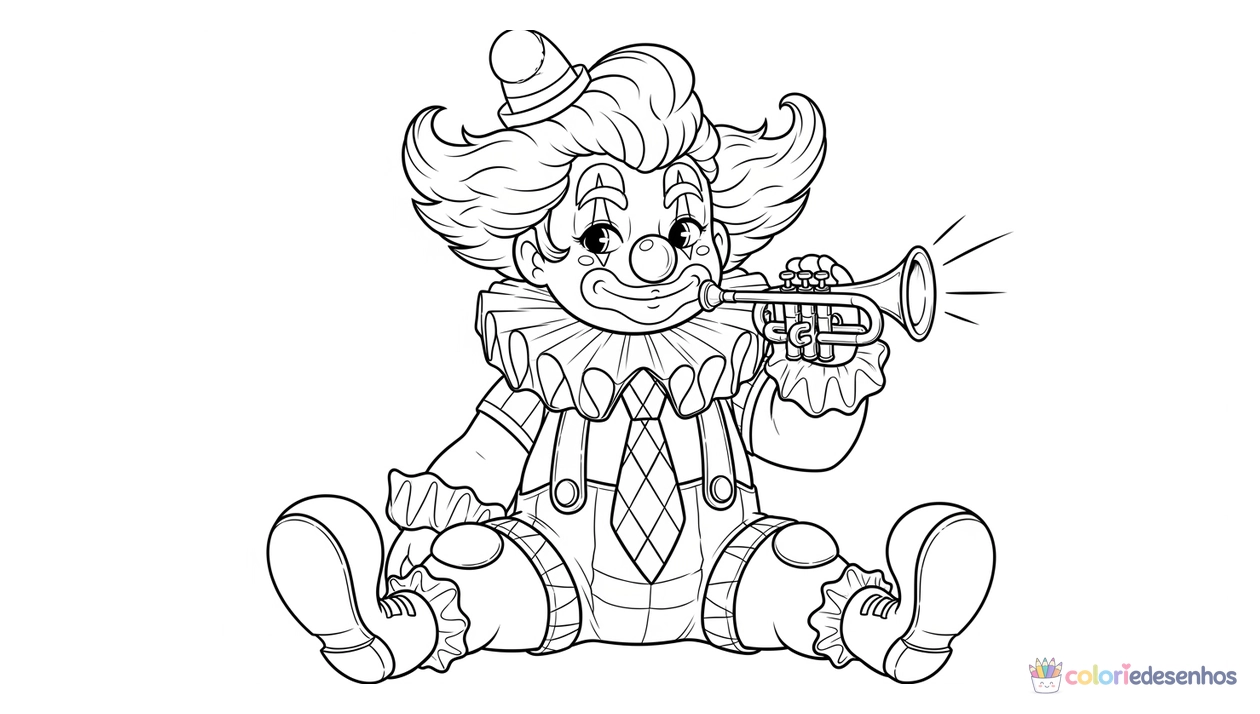 Palhaço para imprimir e colorir para colorir