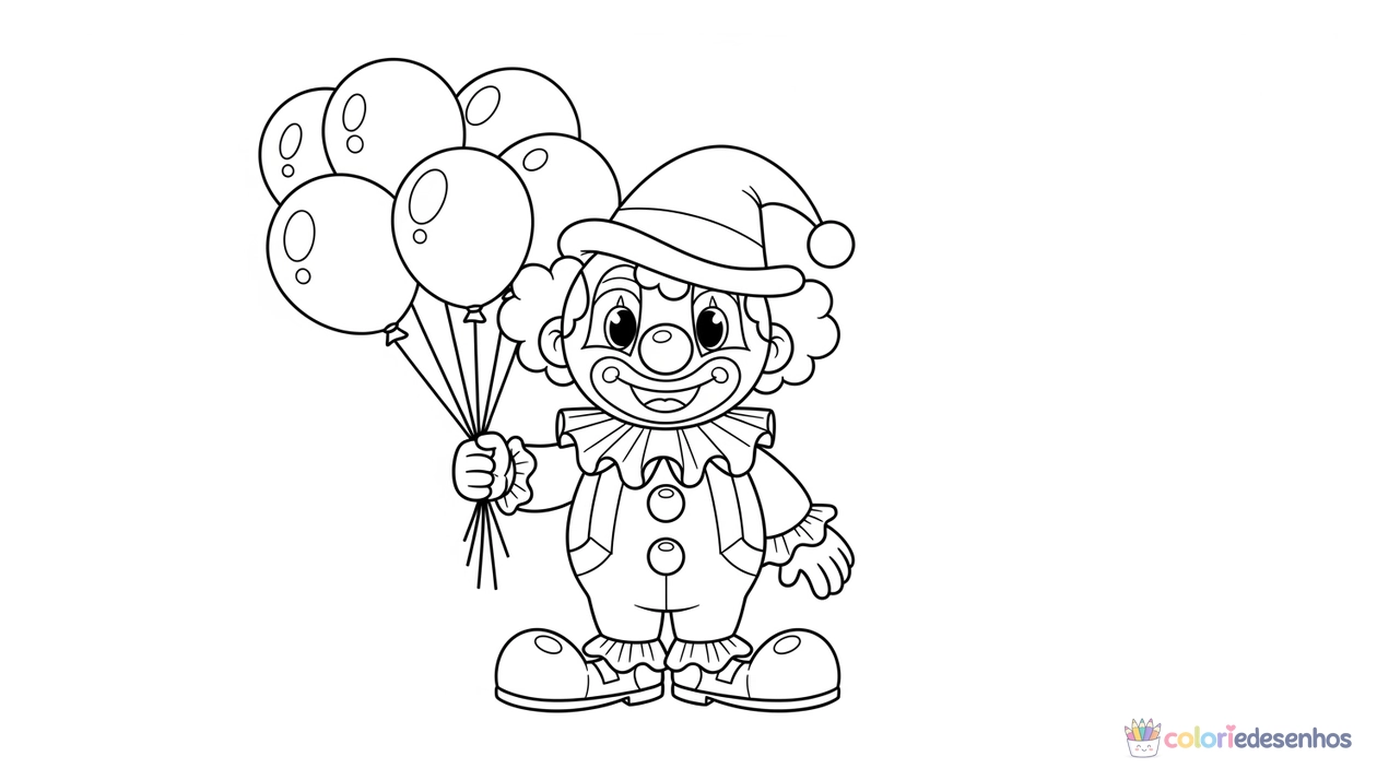 Palhaço para imprimir e colorir para colorir