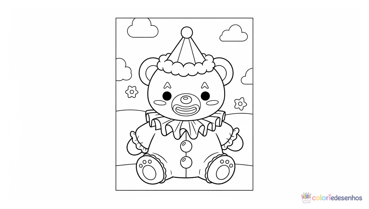 Palhaço para imprimir e colorir para colorir