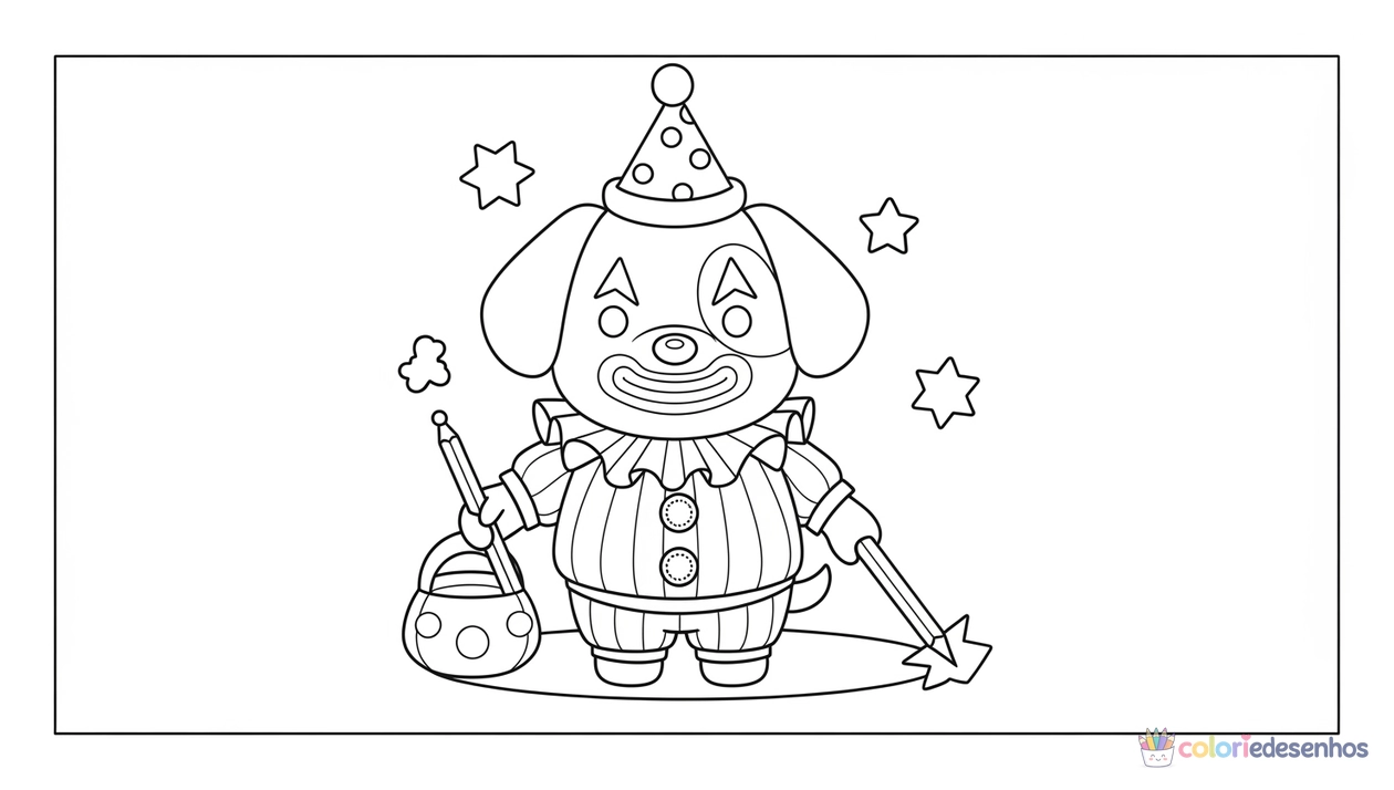 Palhaço para imprimir e colorir para colorir