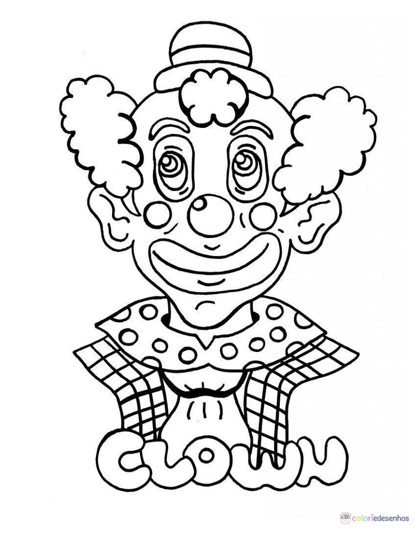 Palhaço para colorir