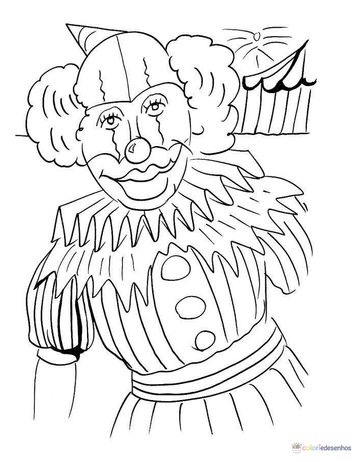 Palhaço para colorir