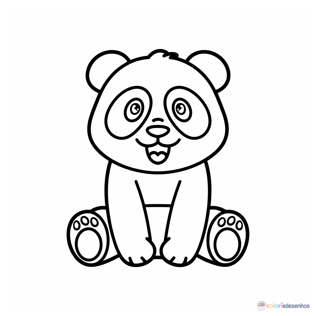 Desenhos de Panda para colorir