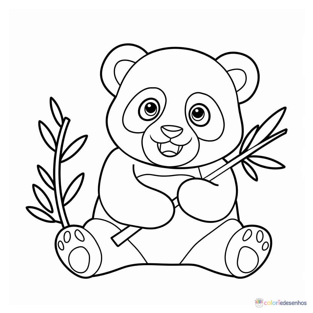 Panda para colorir