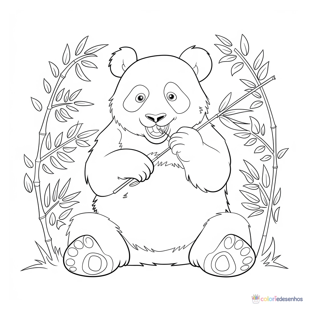 Panda para colorir
