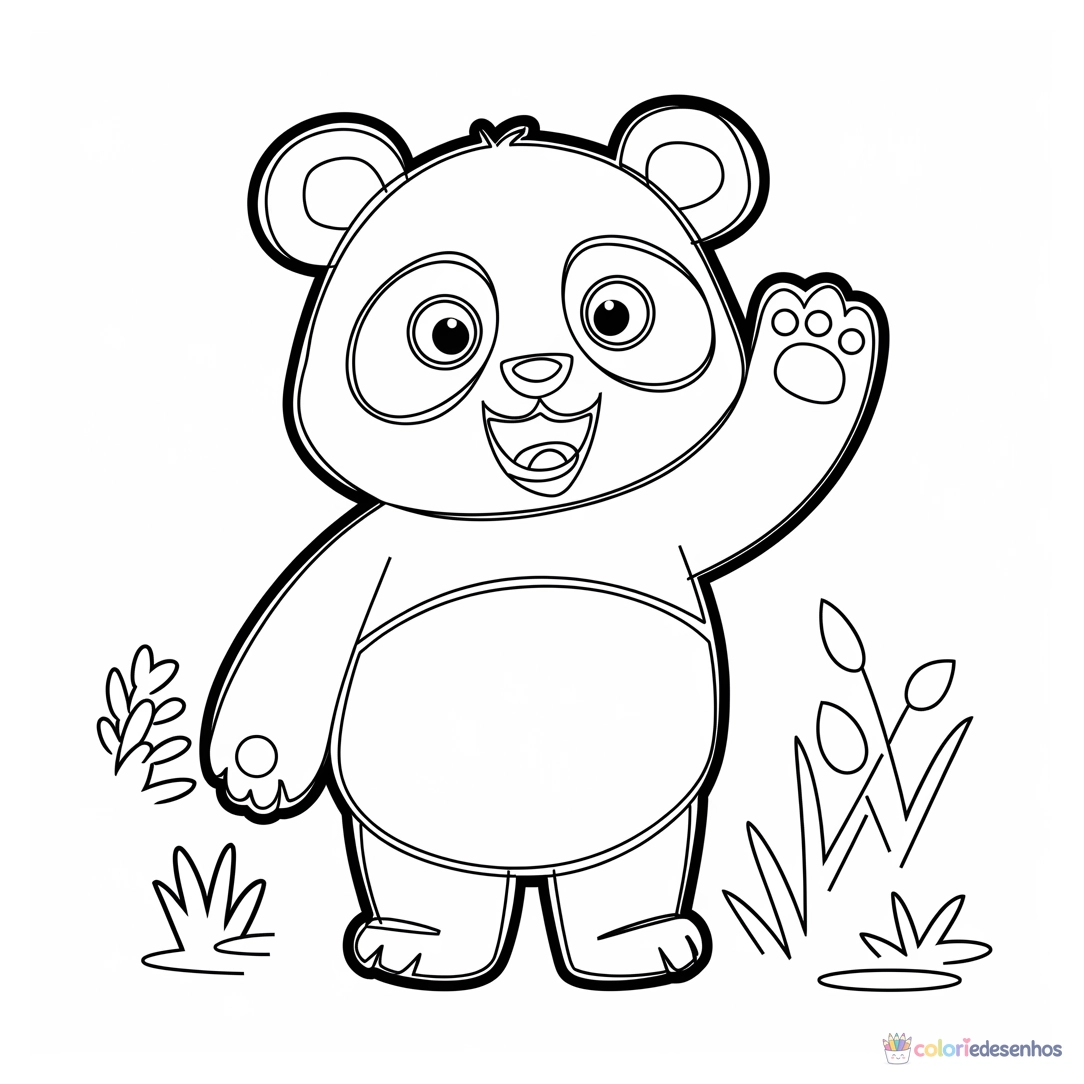 Panda para colorir