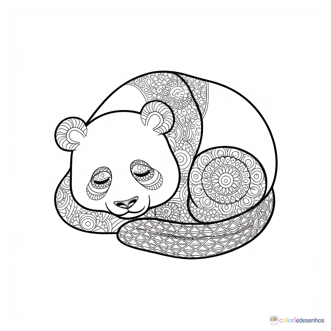 Panda para colorir