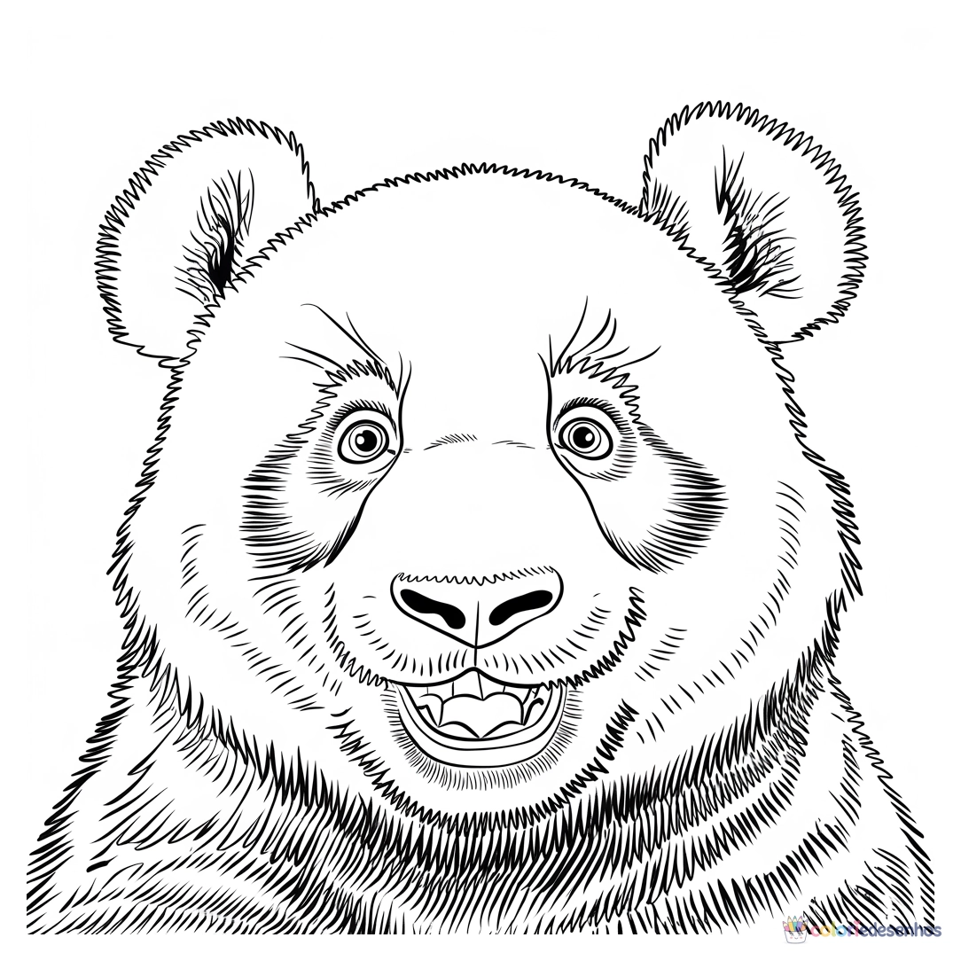 Panda para colorir