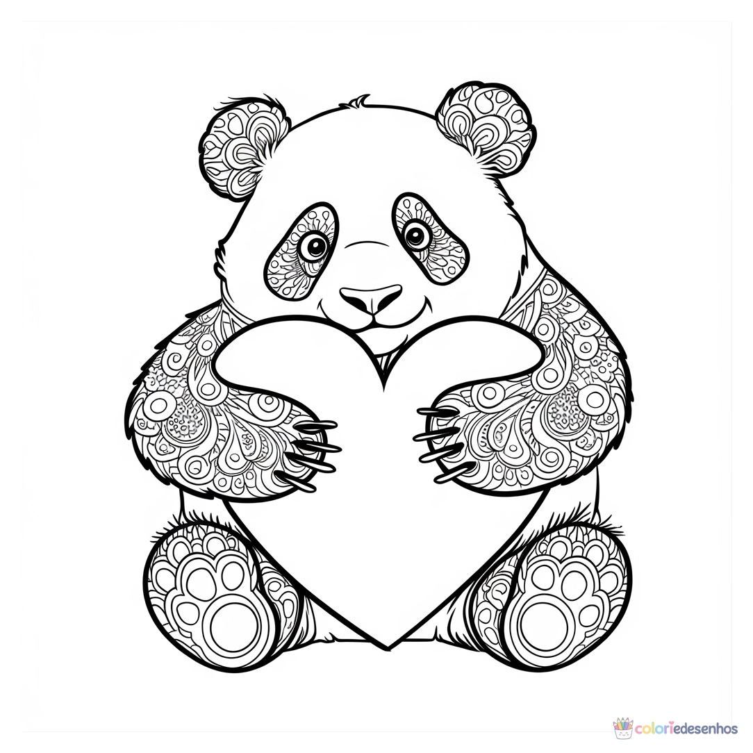 Panda para colorir
