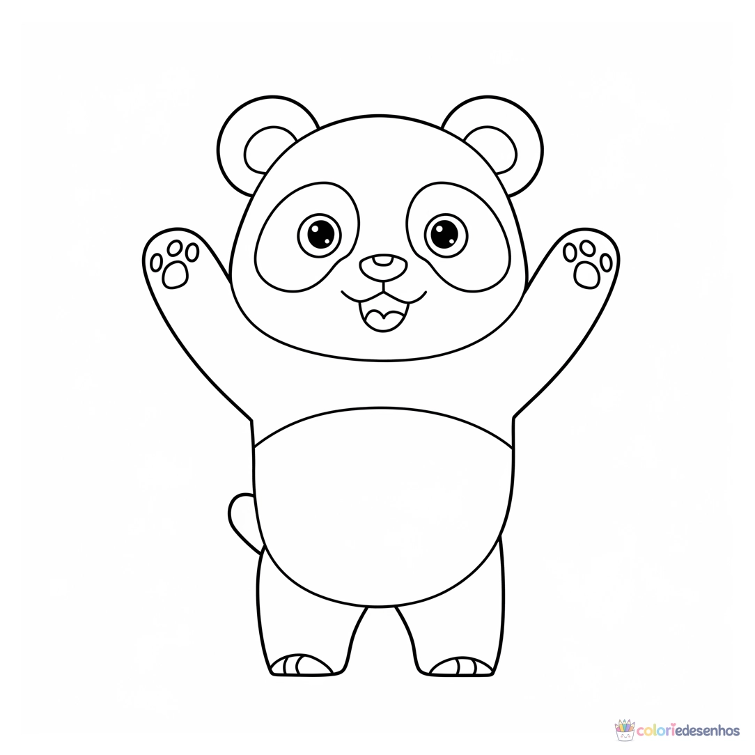 Panda para colorir