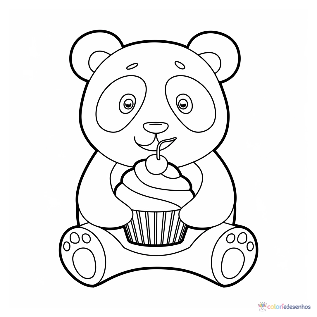 Panda para colorir