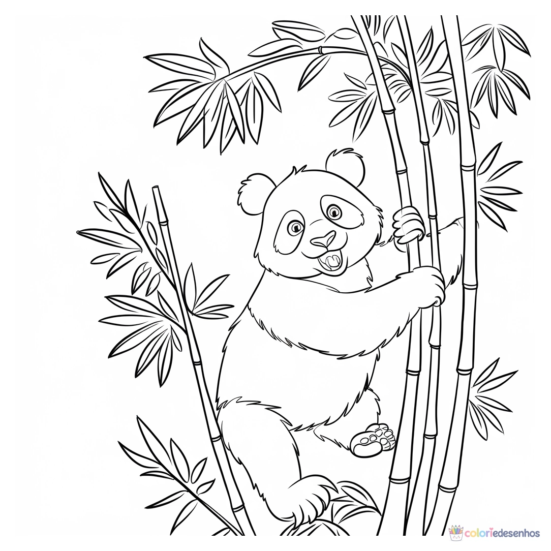 Panda para colorir