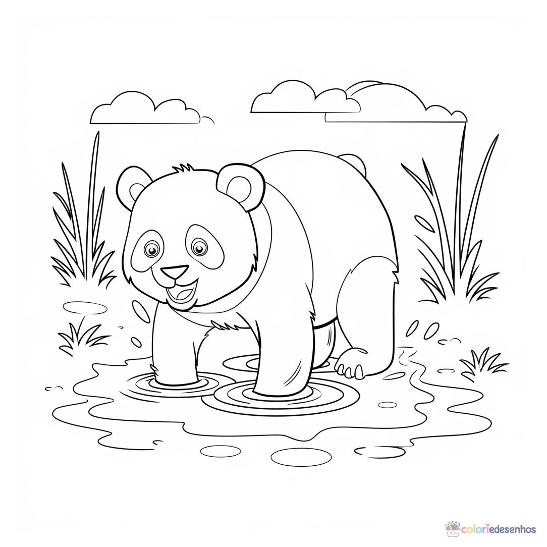 Panda para colorir
