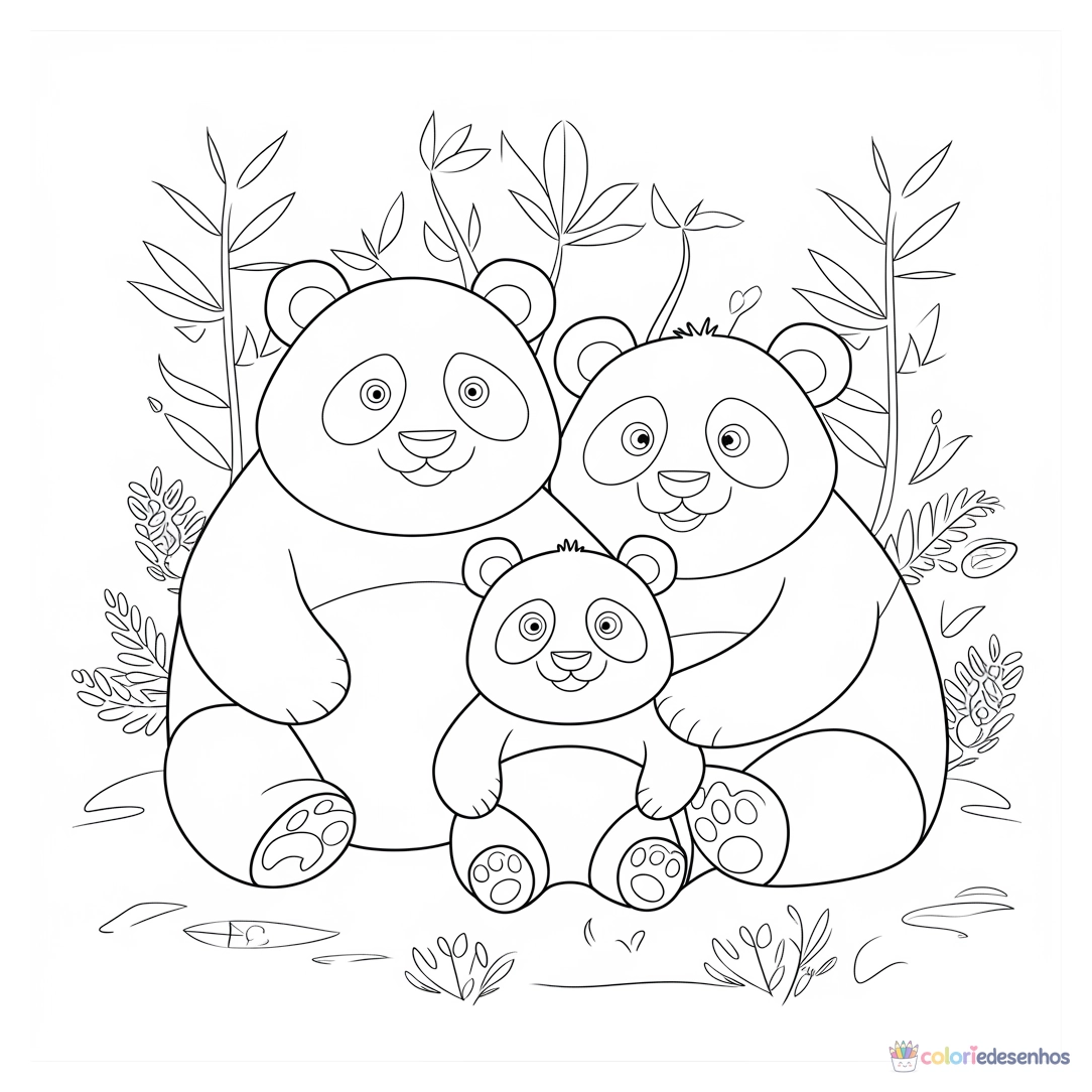 Panda para colorir