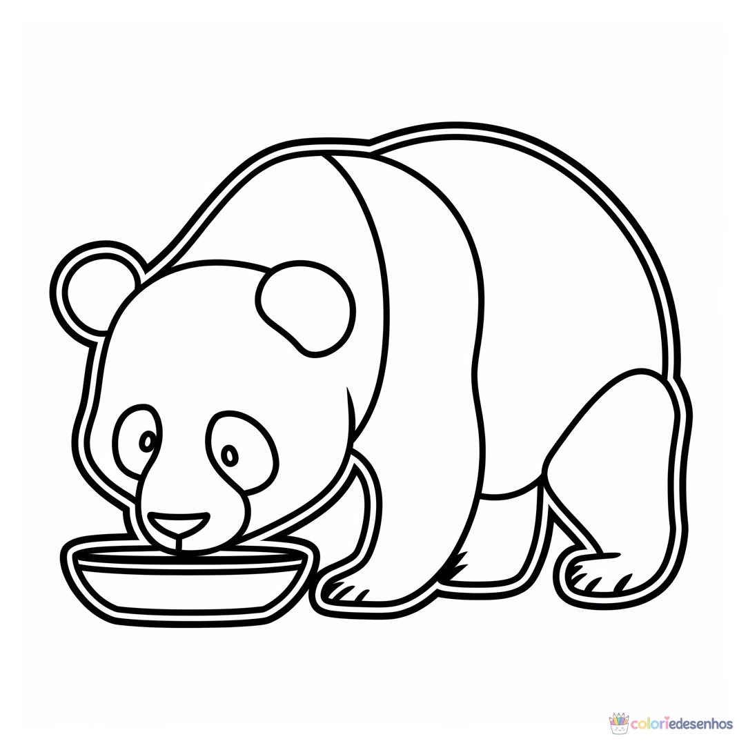 Panda para colorir