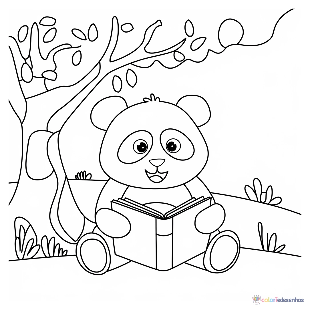 Panda para colorir
