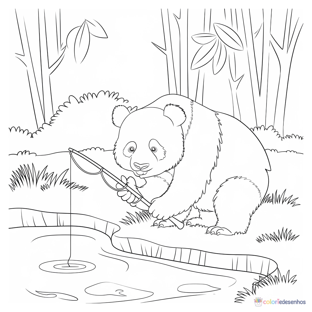 Panda para colorir