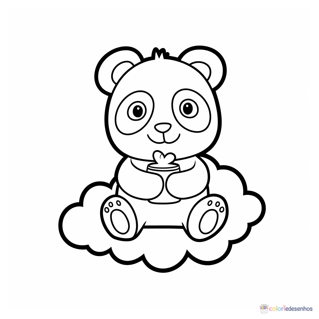 Panda para colorir