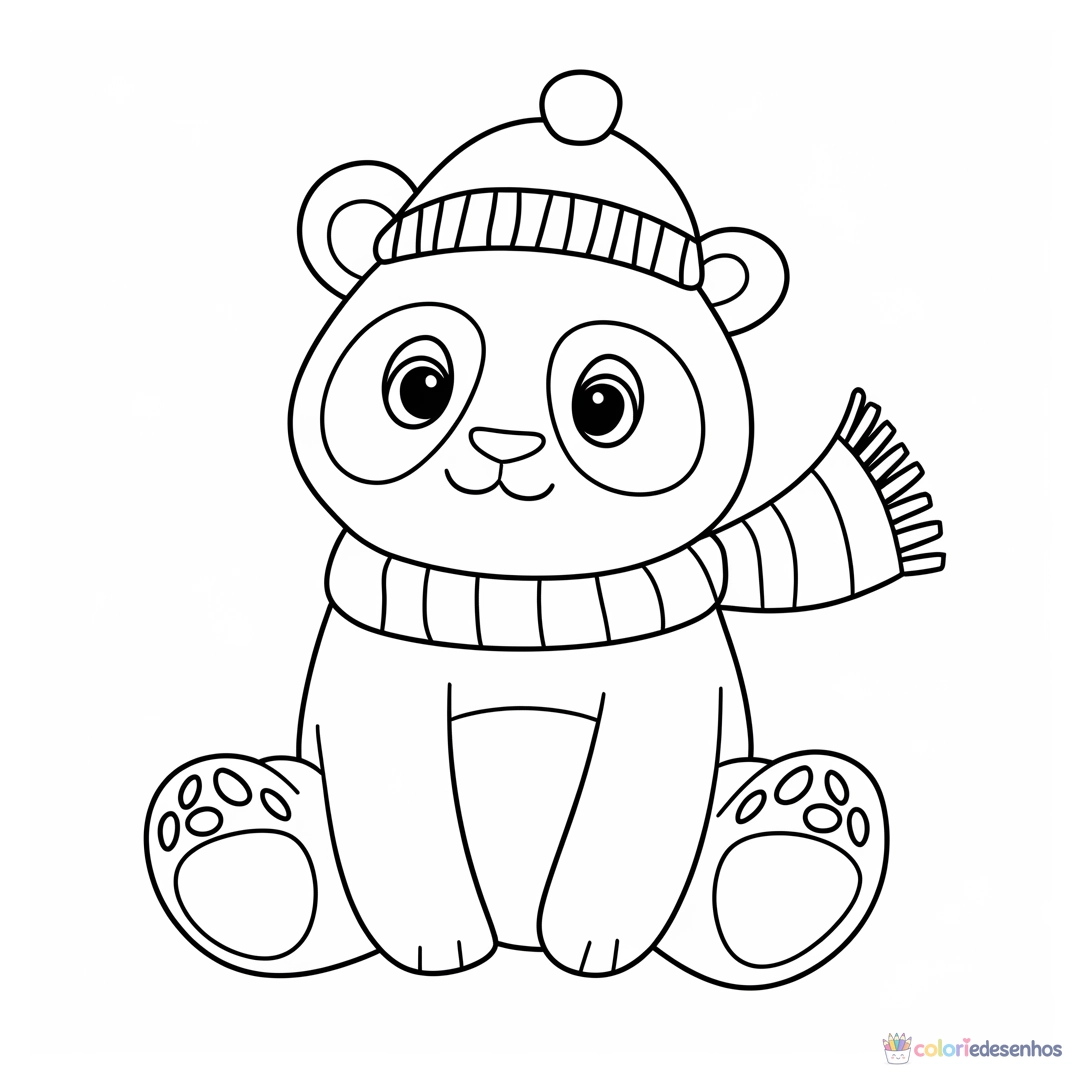 Panda para colorir