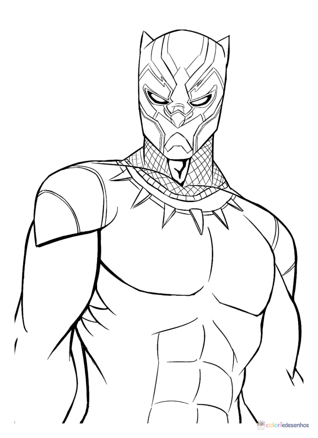 Desenhos de Pantera Negra para colorir