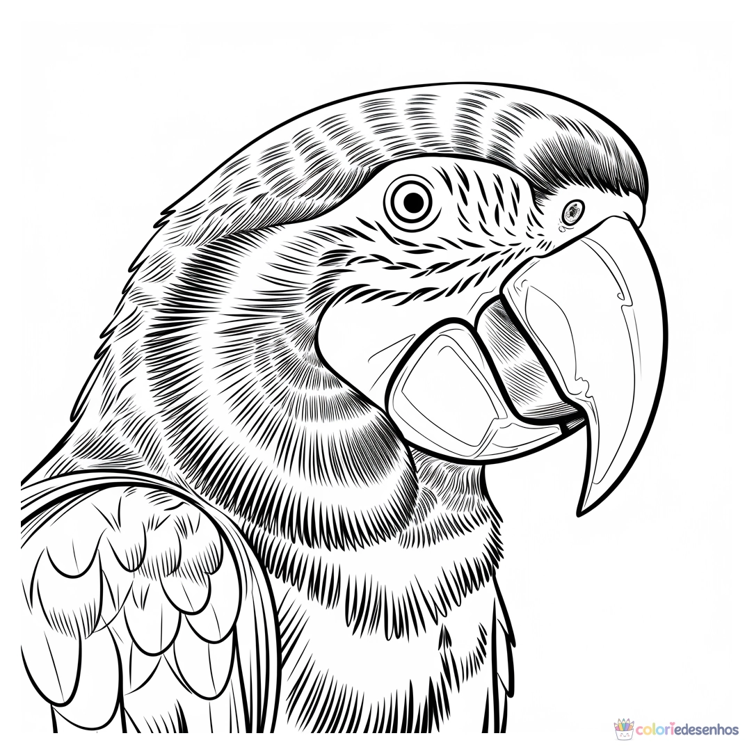 Papagaio para colorir